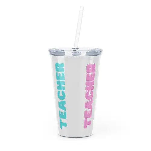 Customisable PE Teacher Plastic Tumbler with Straw | 20oz -