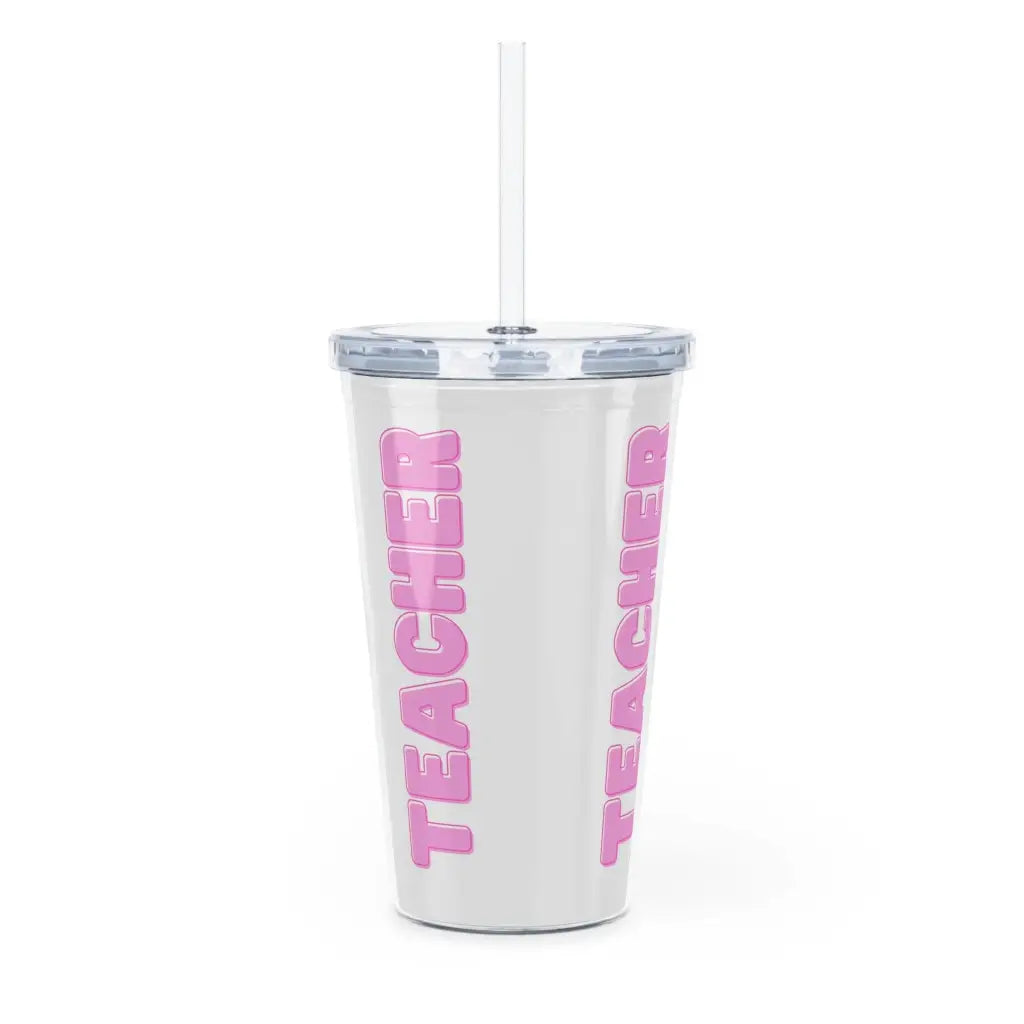 Customisable PE Teacher Plastic Tumbler with Straw | 20oz -