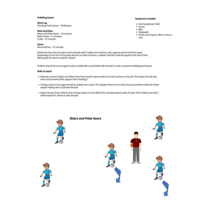 Key Stage 1 Dribbling Lesson Plan Football | Primary PE -