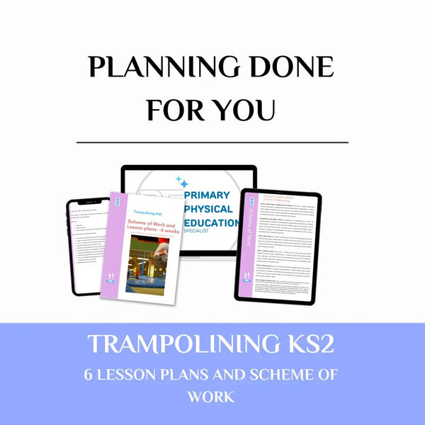 Trampolining lesson plan primary pe