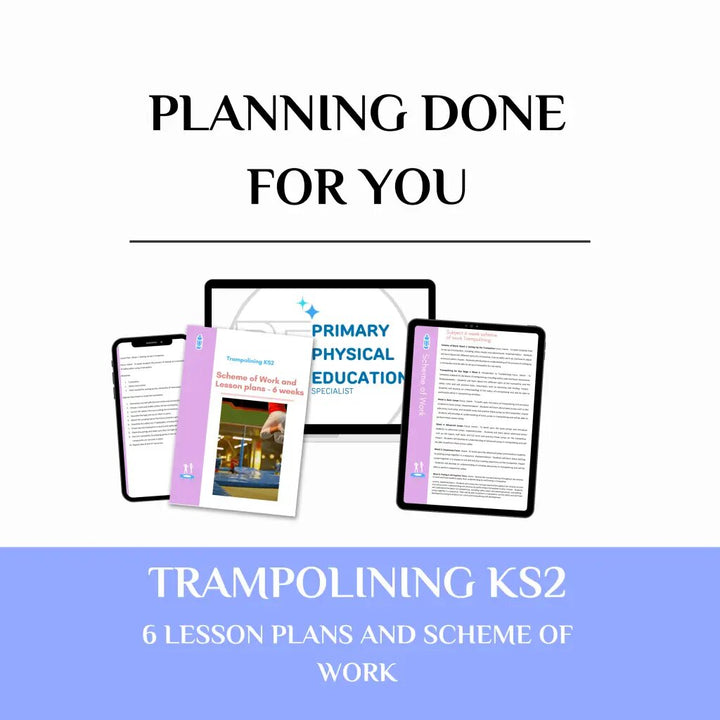 Trampolining lesson plan primary pe