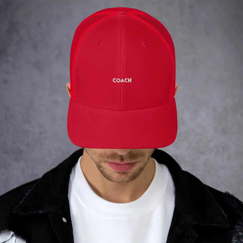 Unisex Coach Trucker Cap - Red - Cap