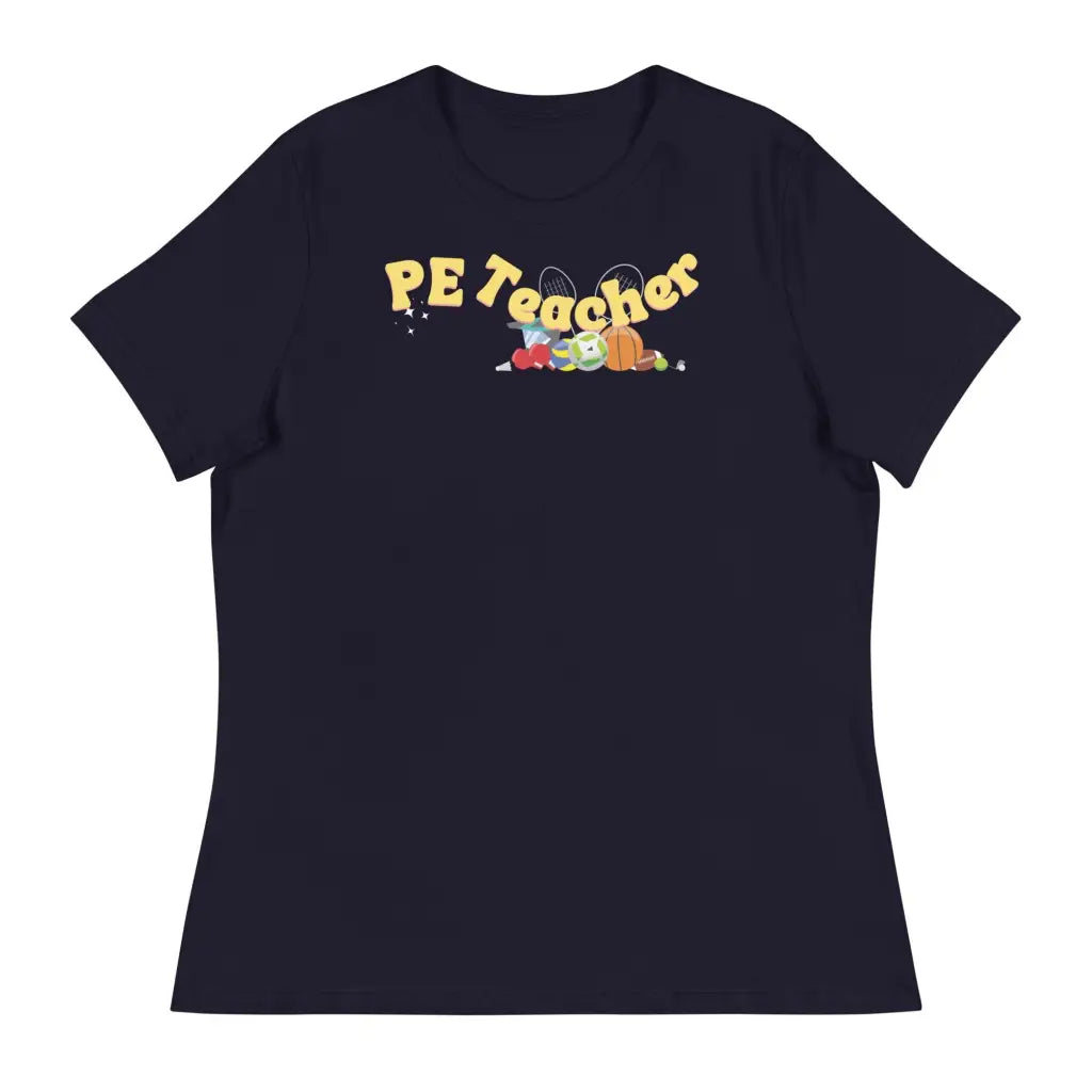 Women’s PE Teacher T-Shirt - Navy / S - T-Shirt