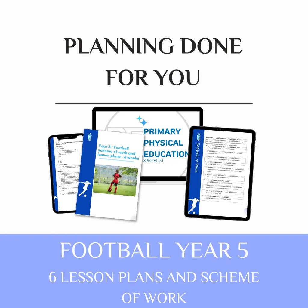 Year 5 football lesson plans and schemes of works primary pe planning